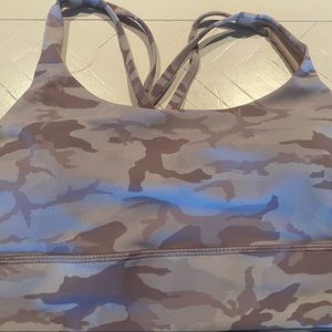 Brand new w tags size 14 camouflage print Lululemon sports bra.